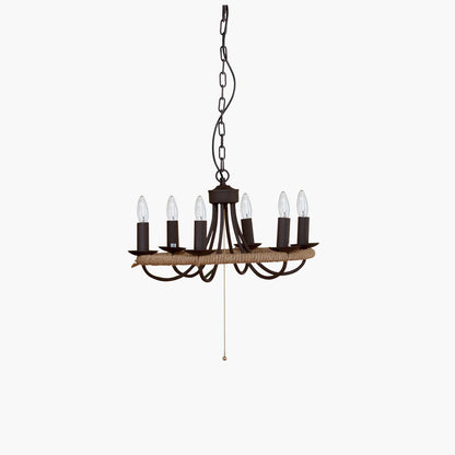 P-090040｜CIRCLE ROPE CHANDELIER サークルロープシャンデリア