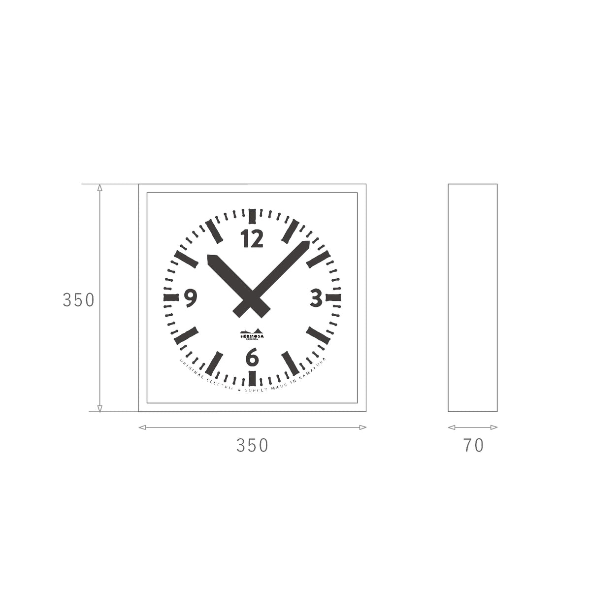 HK-002 | HK SQUARE CLOCK HK スクエア クロック